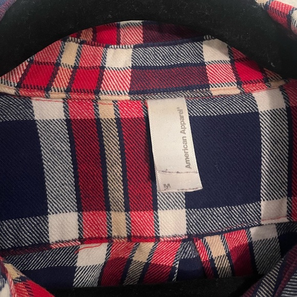American Apparel Plaid Button Down Shirt. Size Medium - Picture 3 of 3
